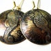 Etched Brass Earrings Seahorse
