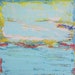 Abstract Painting - Blue Art Original Modern Contemporary Acrylic Painting, Blue Heron Paradise by Francine Ethier, 24x24 inches