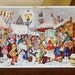 vintage advent calendar, made in Western Germany by Kruger, retro graphics with glitter