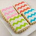 Chevron Stripe or Mustache Cookies - 12 Decorated Squares