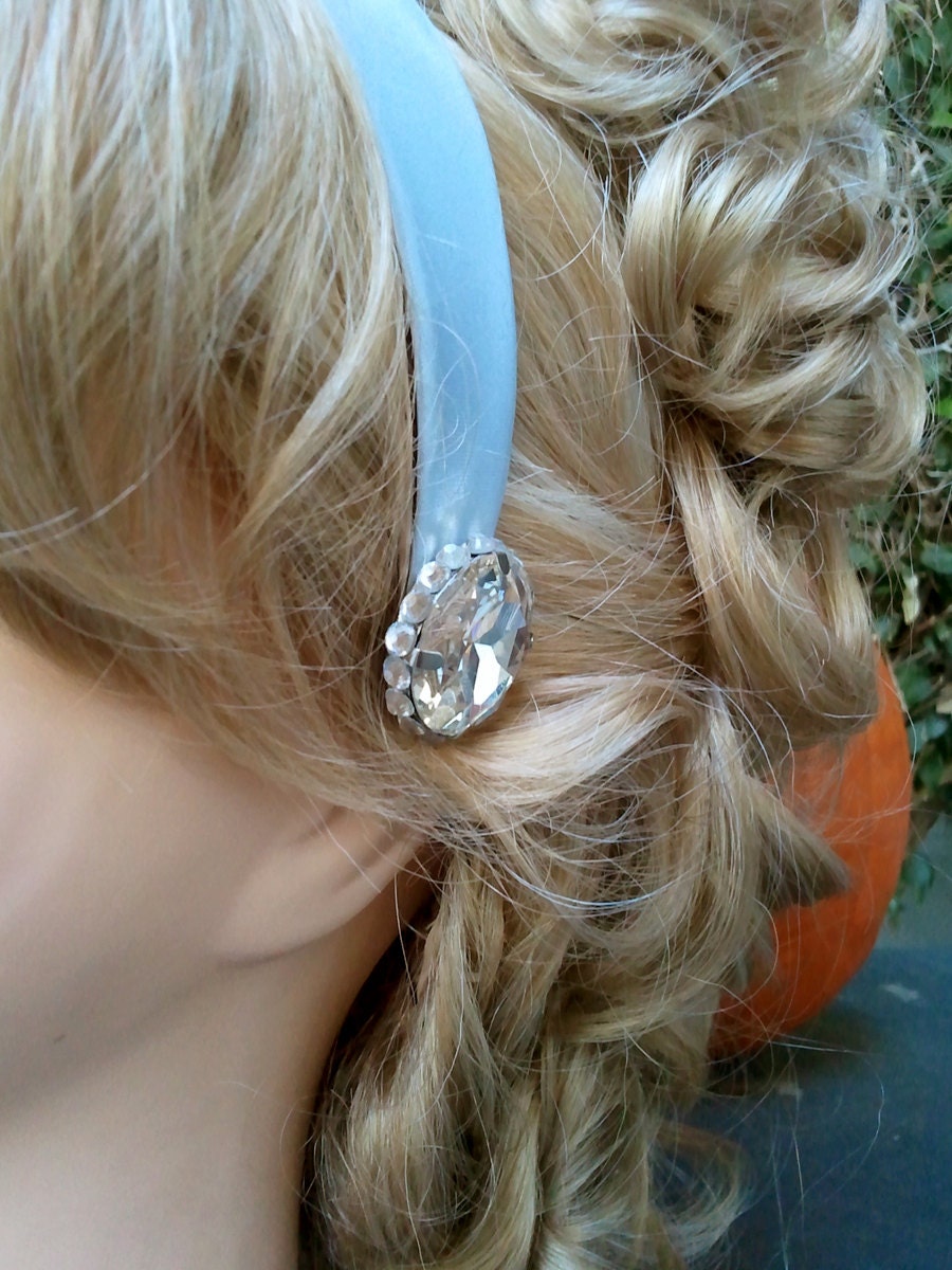 Cinderella Costume Headband with Large Crystal by littlepennylane