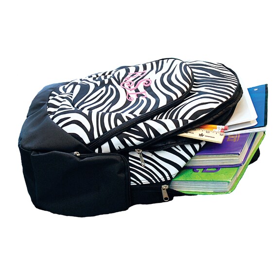 Zebra Backpack Personalized With Any Name Special Back To