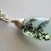 Peruvian Blue Opal Necklace Mint Green With Moss and Fern Features