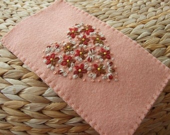 Hand Embroidered Felt Glasses Case