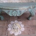 Upcycled Joyous Jadeite Green - Vintage Wall Shelf - Architectural - Fleur De Lis - Chic Display