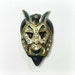 RESERVED Vintage Art Deco Devil Brooch - Pin - Blue - Black - Enamel - Rhinestones - Halloween - 1920s to 1930s