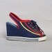 70s WEDGE SNEAKERS / Insane Lace Up Peep Toe Platforms, 7.5