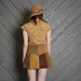 60s SUEDE MINI SKIRT / Leather Brown by luckyvintageseattle