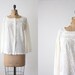 1970s blouse - slouchy eyelet blouse