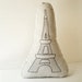 Paris Eiffel Tower - Sashiko inspired pillow
