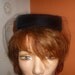 Black Velvet Halo Widow's Hat With Veil