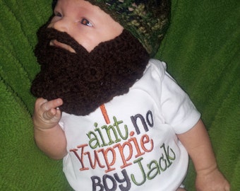 Camo Baby Beard Beanie You Choose Size and Colors