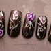 Japanese Nail Art- Purple Rose Fantasy