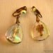 1950s Dangle Cross Earrings Clip On