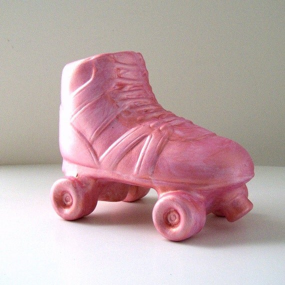 Ceramic Vase Roller Skate Planter Derby Girl Hand by sewZinski