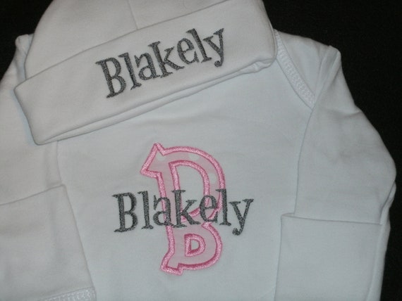 Custom Boutique Infant Gown Personalized Initial Monogram