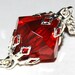 Smallville - Superman Inspired Lana Lang's Kryptonite Necklace - Red Burgundy Acrylic
