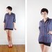 1970s Levis Blue Plaid Shirt - M