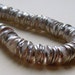 50 Silver 6mm Wavy Discs Spacer Bead Silver Plated Brushed Finish