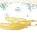 50% OFF - Gold Feather Hair Pins - Bobby Pin - Woodland Collection - Whimsical - Bridal