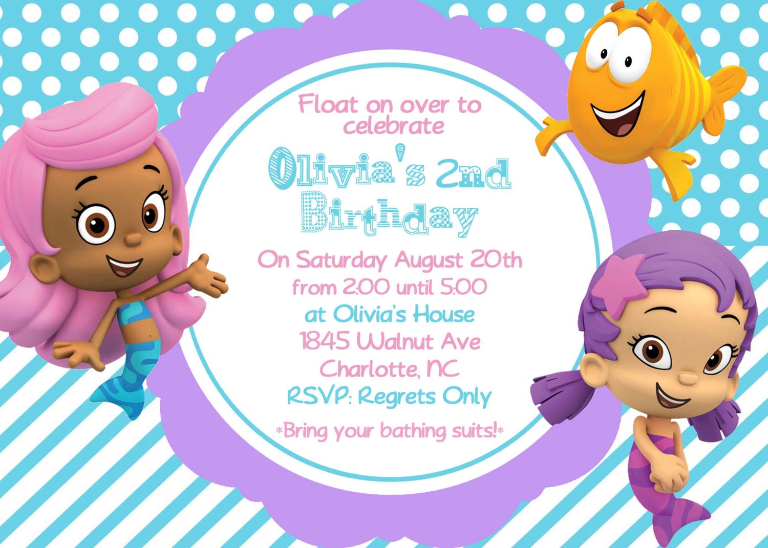 Bubble Guppies Birthday Party Invitations 7