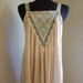 1970s in the style of 1920s Gorgeous V neck cream lace nightgown