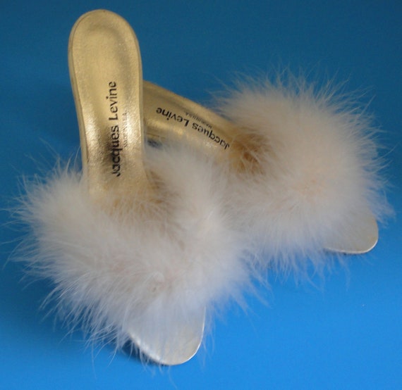 marabou feather mules