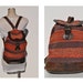 LARGE vintage backpack. vintage rucksack ethnic native american indian back pack ikat kilim vintage fabric leather bag purse tote cross body