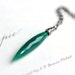 Green Necklace - Green Onyx Marquise Cut Pendant Necklace on Sterling Silver - Spire - Pantone Emerald Green Luxury Gift Under 100