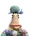 Cloth art doll with felt snail on top of her head