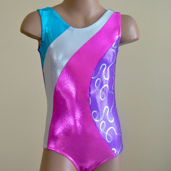 Gymnastics Leotard Purple/Pink/Turquoise Size 2T READY TO