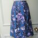 Psychedelic floral print 1950s swing skirt, xxs