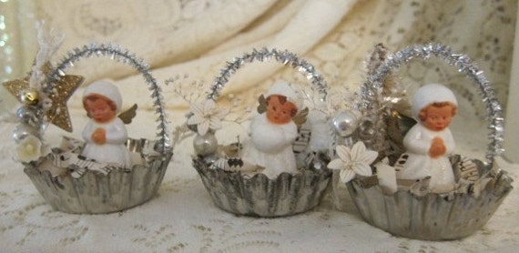 Items Similar To Vintage Angel Ornaments On Etsy