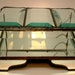 Vintage Jewelry Box Thick Beveled Lead Crystal Glass Mirrored Soldered Together Art Deco Beautiful Condition