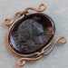 Medusa - Victorian Intaglio Cameo Fob Pendant / Cognac Glass
