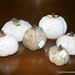 Reserve for Kathy - 2 Taupe Ceramic Pumpkins and 4 White Ceramic Pumpkins