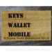 SALE 20% off KEYS Wallet MOBILE - reminder- The worlds most useful door mat