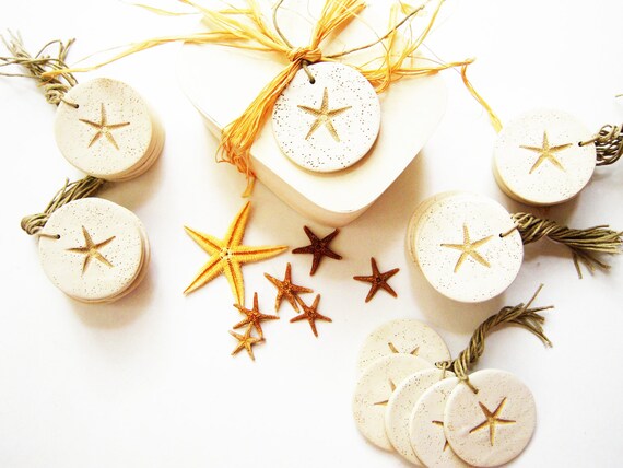 Wedding Favor Tag Favors Gift Hang 45 Tags Starfish Beach Wedding ...