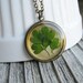 Real Leaf Necklace Resin Pendant Pressed Green Foliage Corydalis Plant Botanical Jewelry Nature Inspired Bridal Jewelry Garden Lover Gift