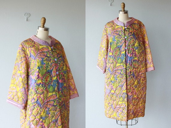 quilted silk robe
