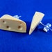 Cheese Stud Earrings made from Fimo