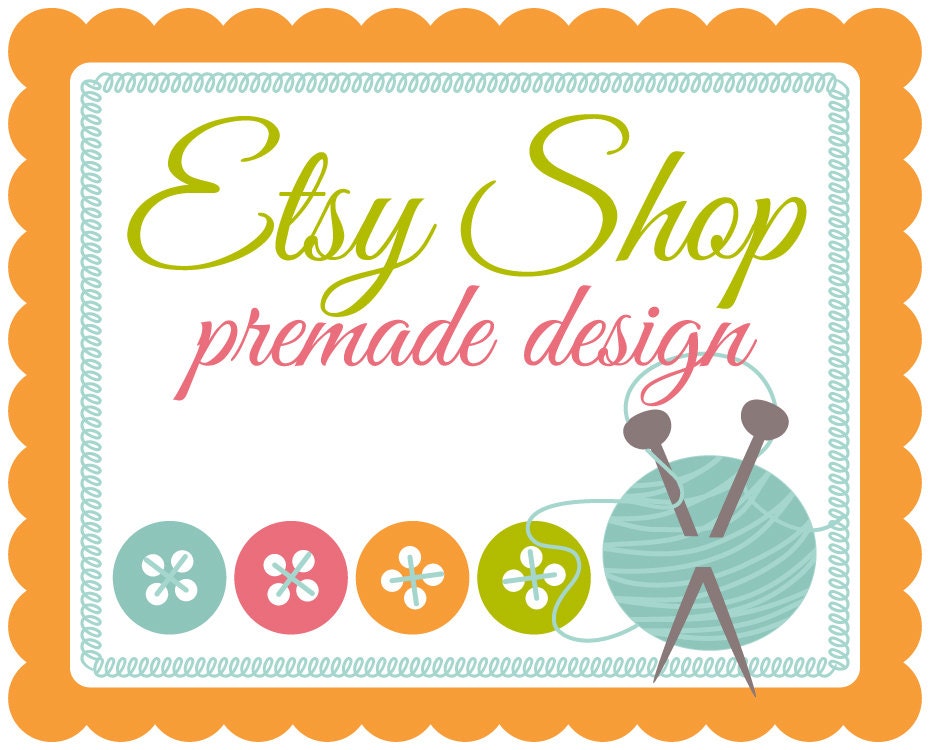 Premade Etsy Shop Banner Avatar Set Crochet Etsy Premade