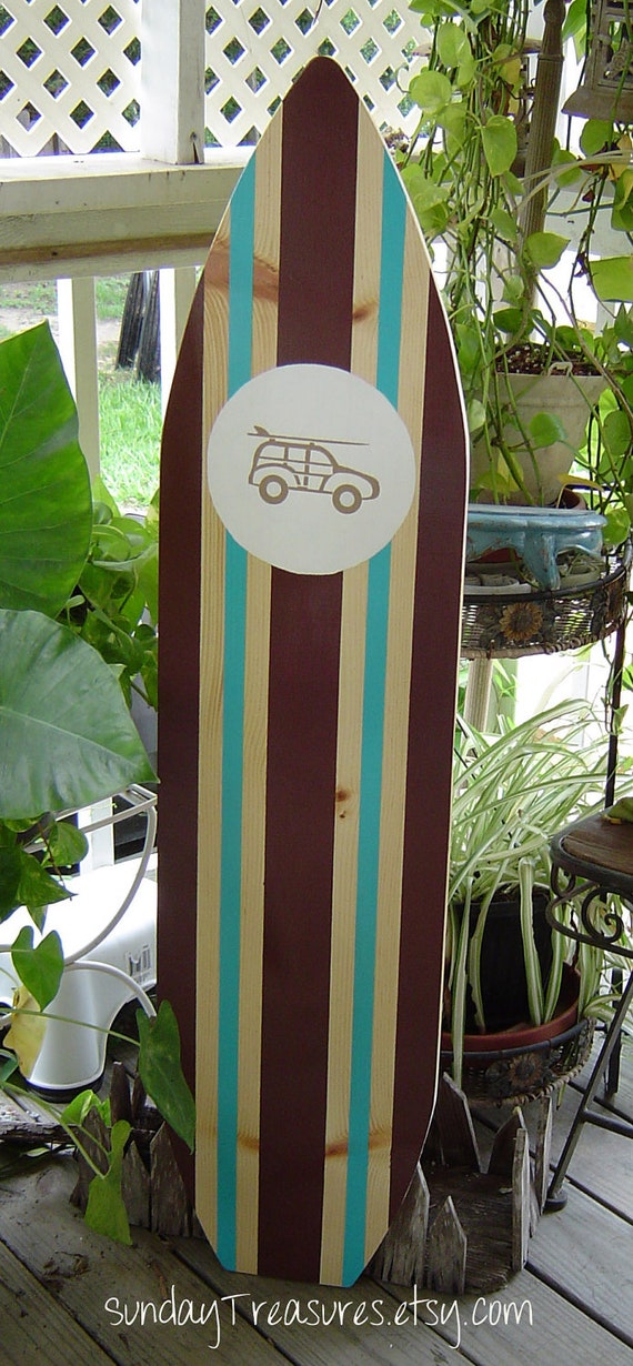 Items similar to 4FT SURFBOARD. Woody Car Hawaiian wall