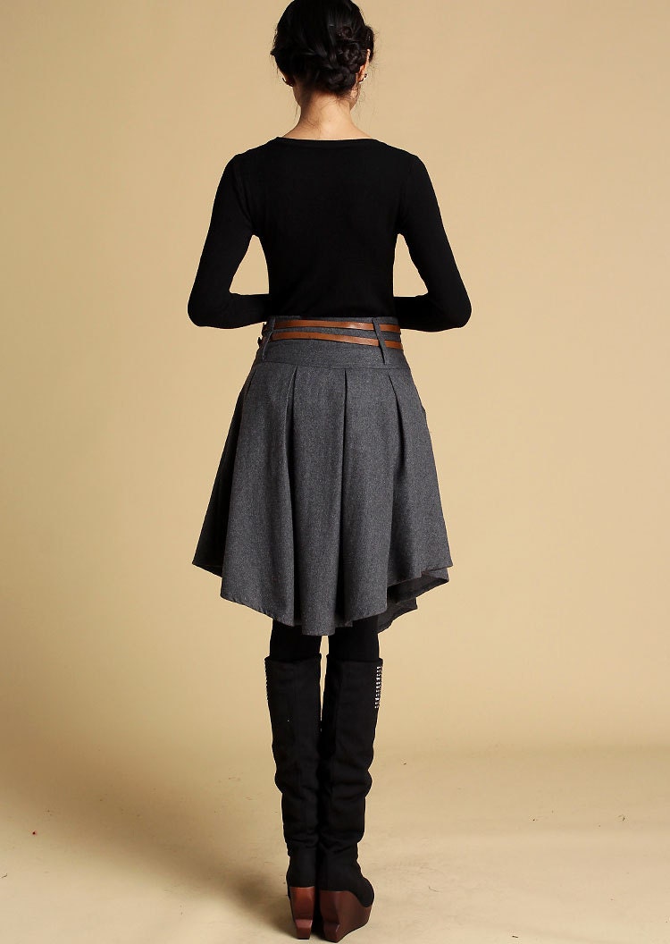 Grey Wool Skirt 66