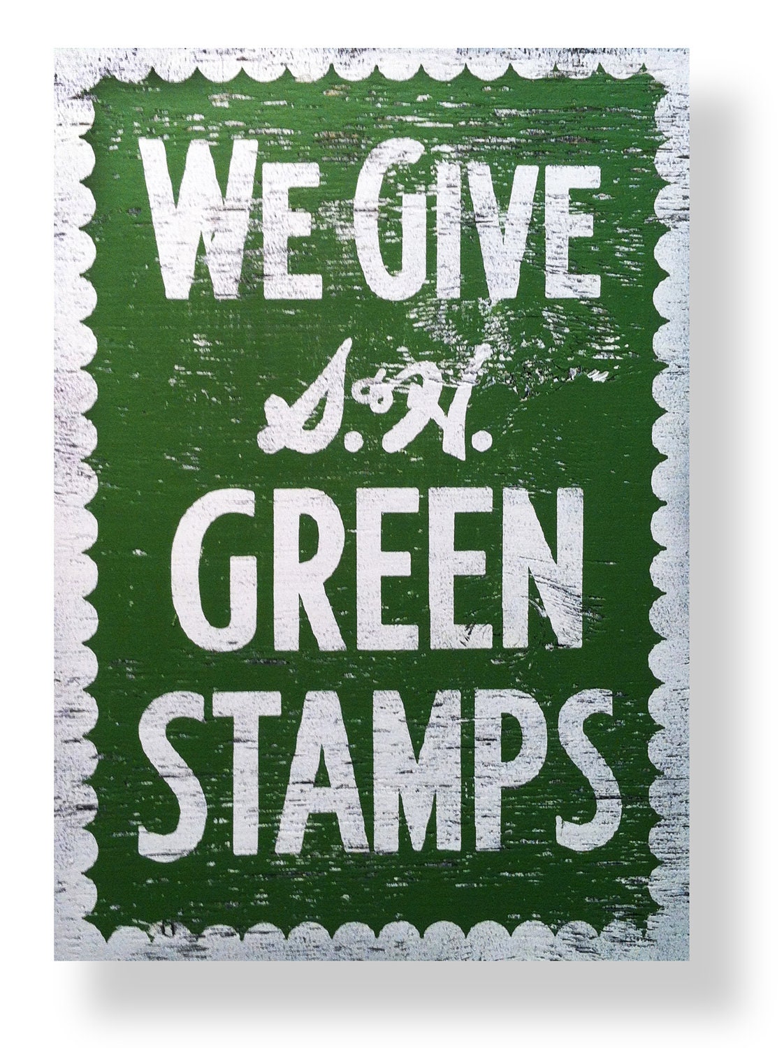Items similar to Reproduction S&H green stamps sign 20 x 29 on Etsy