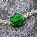 SALE - Handmade Hemp Jewelry - Green Glass Flower Hemp Necklace by FireGoddess Glass on Etsy- Free Shipping