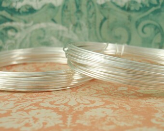 FINE SILVER Wire with Copper Core - Half Hard -Tarnish Resistant- 2 Coils in Your Pick 14, 16, 18, 20, 22, 24, 26 gauge 100% Guarantee