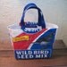 Recycled / Upcycled Reusable Small Bird Food Lunch Tote Bag Purse - Free shipping to USA