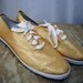 Metallic Gold Vintage 80s 90s Sneakers - By Side Effects, Size 9 1/2