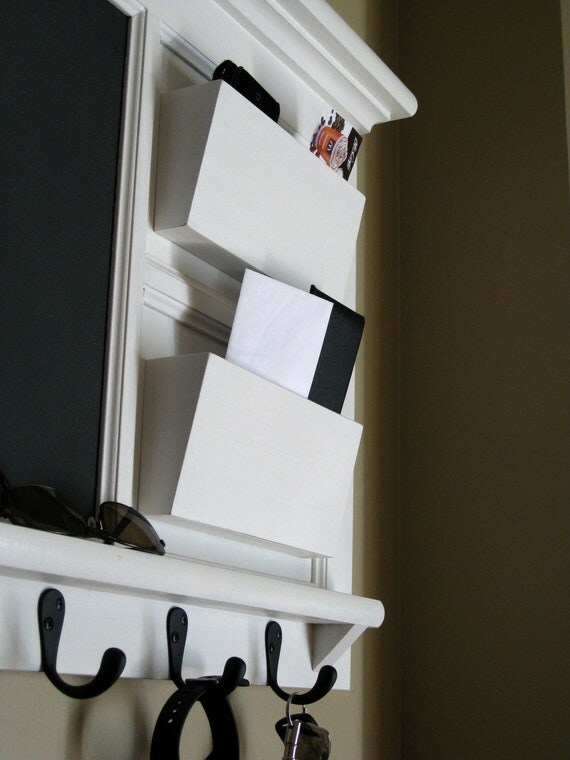 Heirloom Quality Wood Framed Double Mail Slot Organizer with